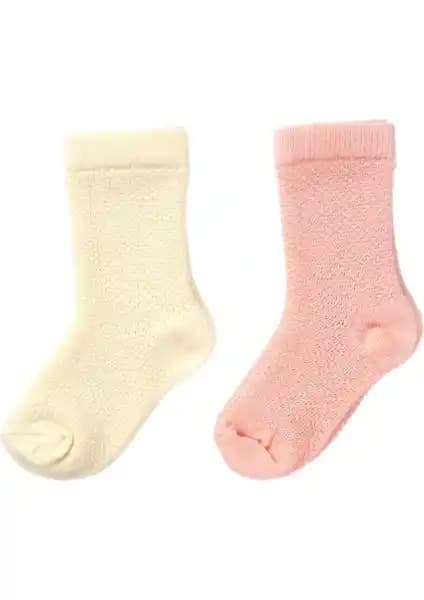HelloBaby Düz 2'li Organik Çorap: Kız Çocukları İçin Yumuşak ve Sağlıklı Seçenek