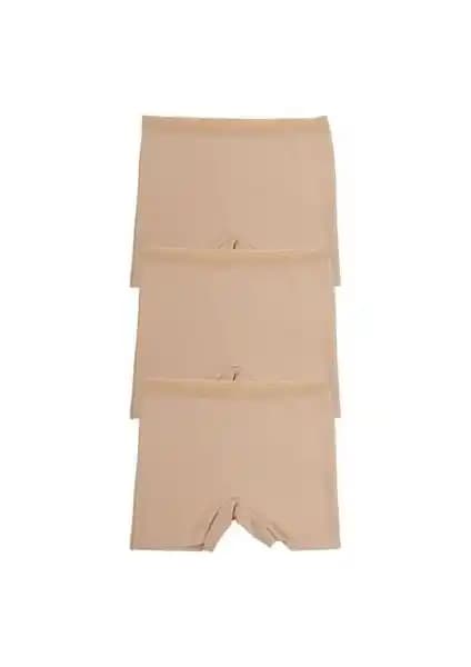 Nicoletta Kadın Lazer Kesim Dikişsiz Boxer Külot 3'lü Paket - Konfor ve Şıklık