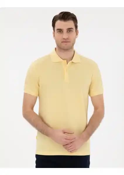 Pierre Cardin Erkek Açık Sarı Slim Fit %100 Pamuk Polo Yaka Basic Tişört İncelemesi