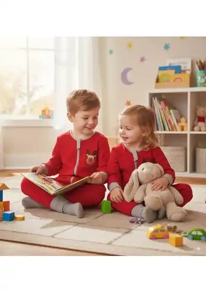 Yorni Nakışlı Mikro Polar Çift Fermuarlı Bebek ve Çocuk Uyku Tulumu Unisex TOG 2