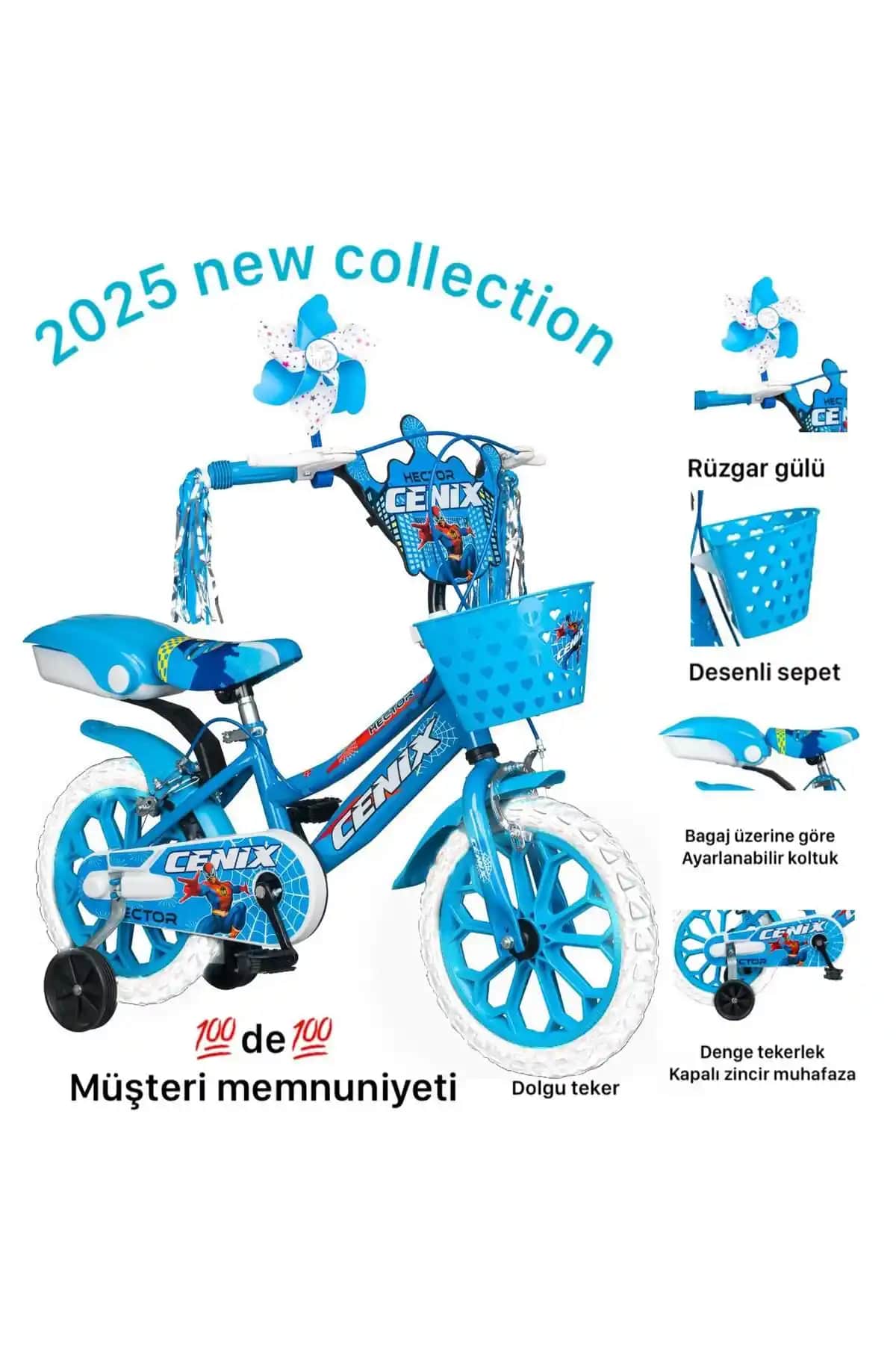 Cenix Hector Prenses Çocuk Bisikleti 3-6 Yaş Güvenli ve Eğlenceli Tasarım
