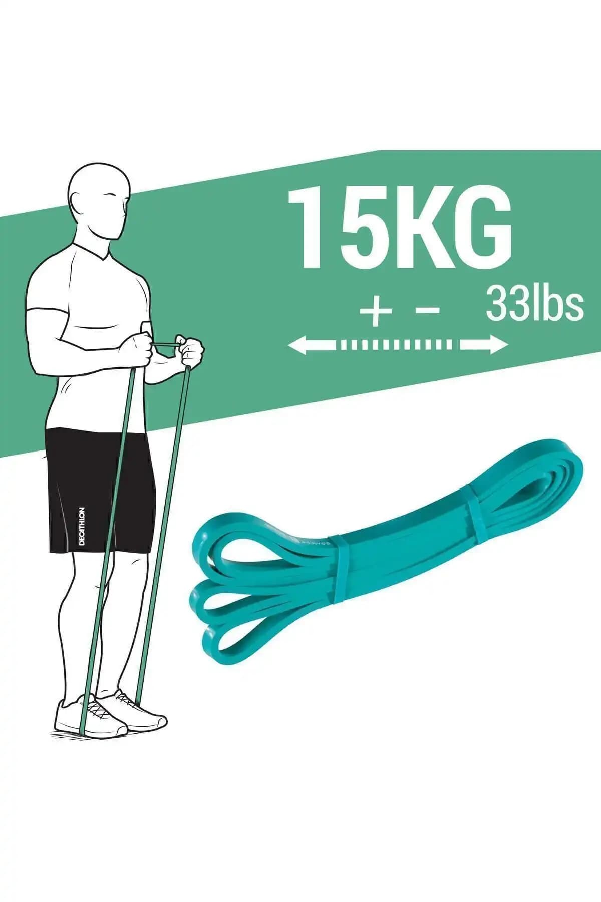 Decathlon Corength Direnç Bandı 15 kg ile güç ve esneklik artışı sağlayan spor ekipmanı