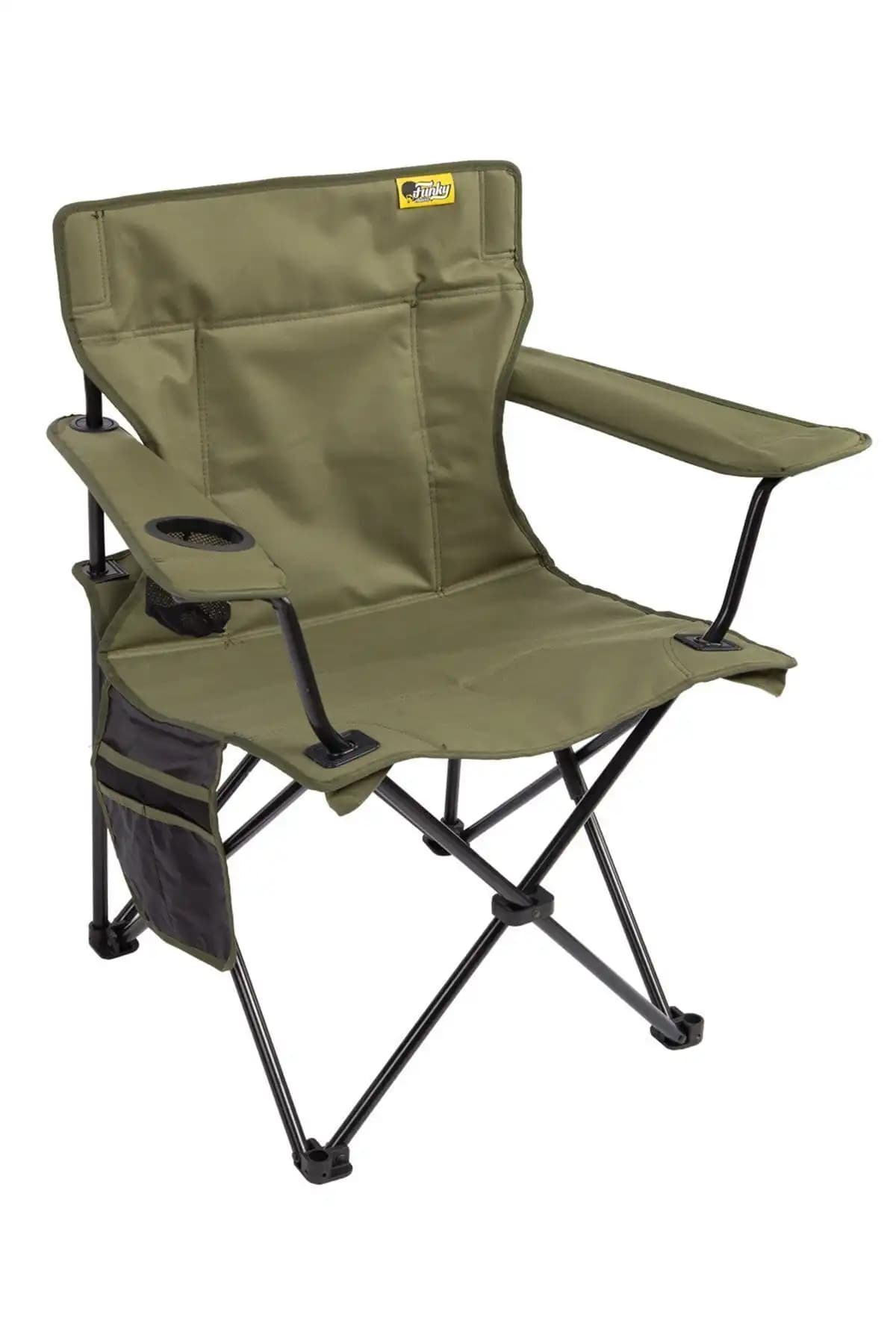Funky Chairs V2 Haki Lüks Kamp Sandalyesi Dayanıklılık ve Konfor Bir Arada