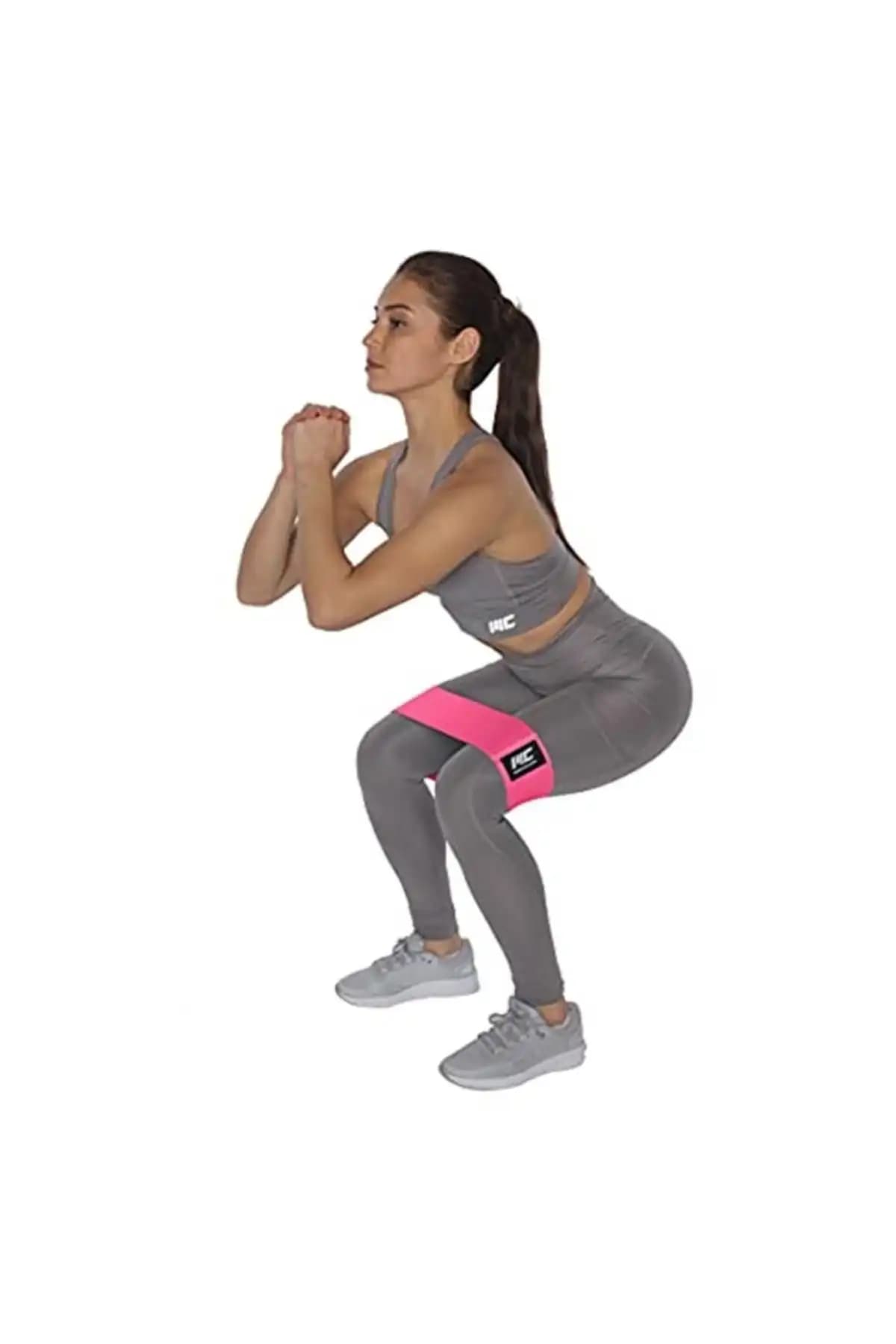 MUSCLECLOTH Pembe Loop Band ile Kas Güçlendirme ve Esneklik Artırma