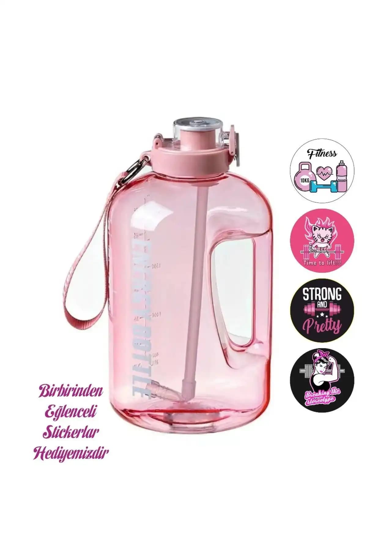 NumuneMarket Suhvee Sporcu Su Matarası 2,5 L Pembe Sağlıklı ve Şık Tasarım