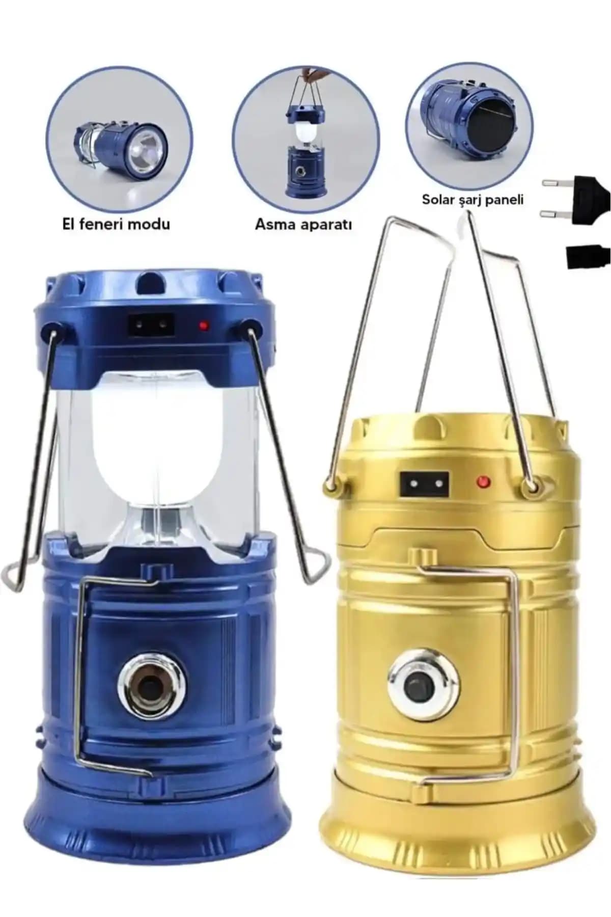 REVOPRO Şarjlı USB'li Solar Güneş Enerji Işıldak Kamp ve Dış Mekan Kullanımı