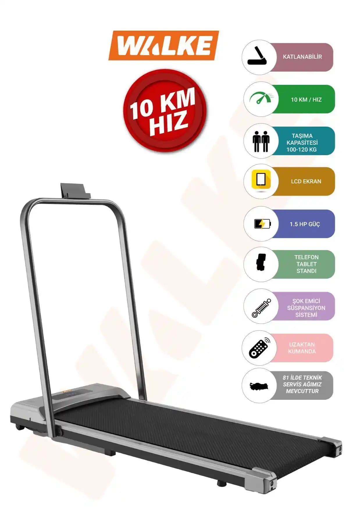 Walke W-Fit Uzaktan Kumandalı Katlanabilir Koşu Bandı ile Evde Sağlıklı Yaşam