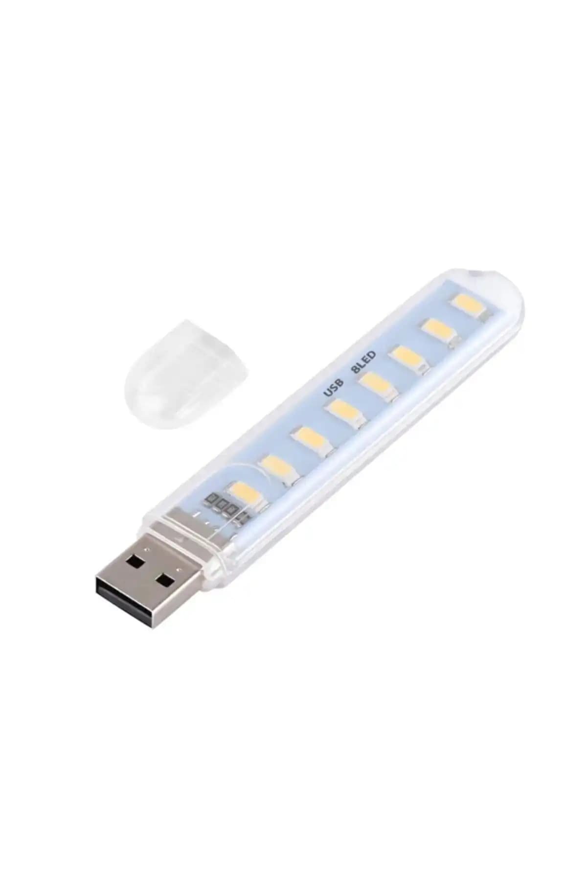 ZAUSS 8 LED Beyaz USB Mini Taşınabilir LED Lambası ile Pratik Aydınlatma Çözümü