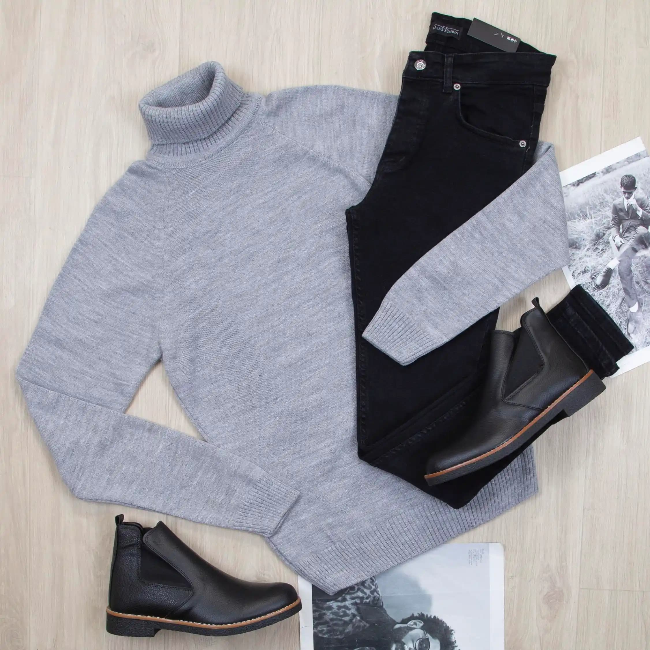 Gri Erkek Kazaklar: Çok Yönlü ve Zamansız Parçalarla Şıklık ve Rahatlık