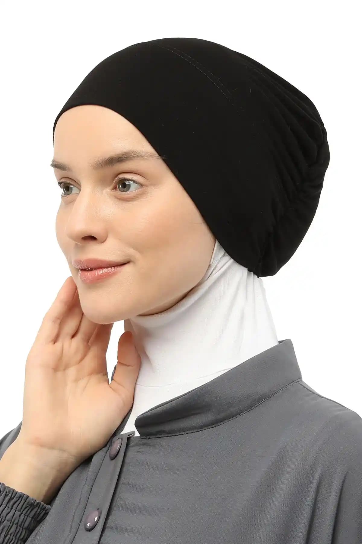 Altobeh Hazır Pratik Geçmeli Lastikli Tesettür Bone Siyah Ürün Tanıtımı ve Özellikleri