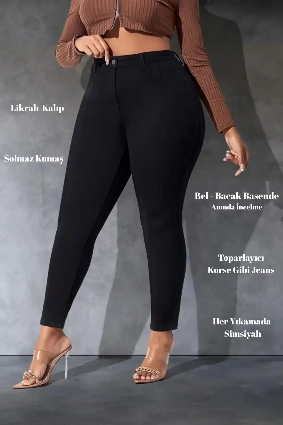 CEDY DENIM Kadın Jean Modelleri Karşılaştırması Yüksek Bel Slim Fit ve Klasik Siyah