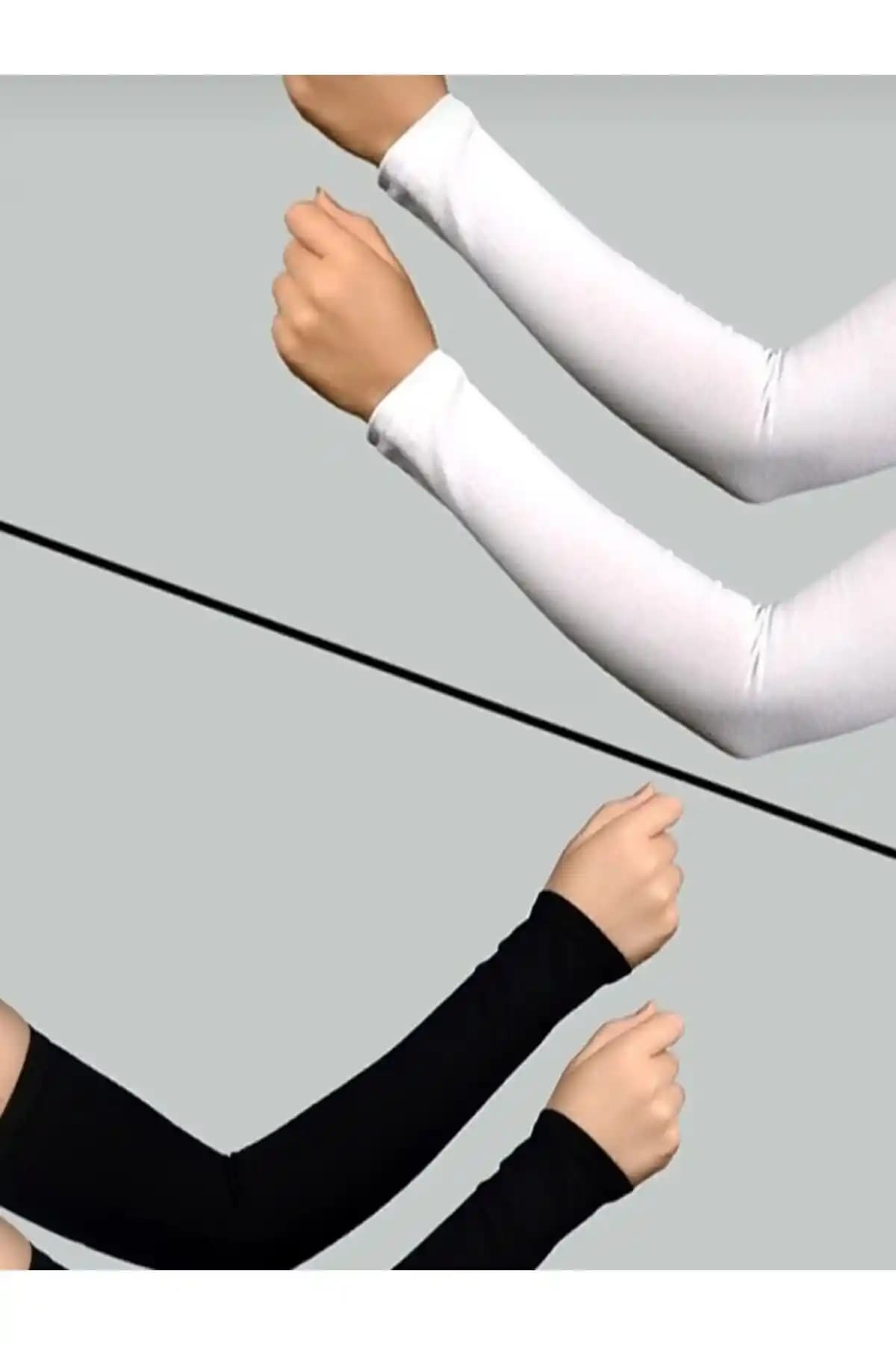 Genel Markalar Siyah Beyaz Denim Namaz Kolluğu, Şık ve Dayanıklı Tesettür Ürünü