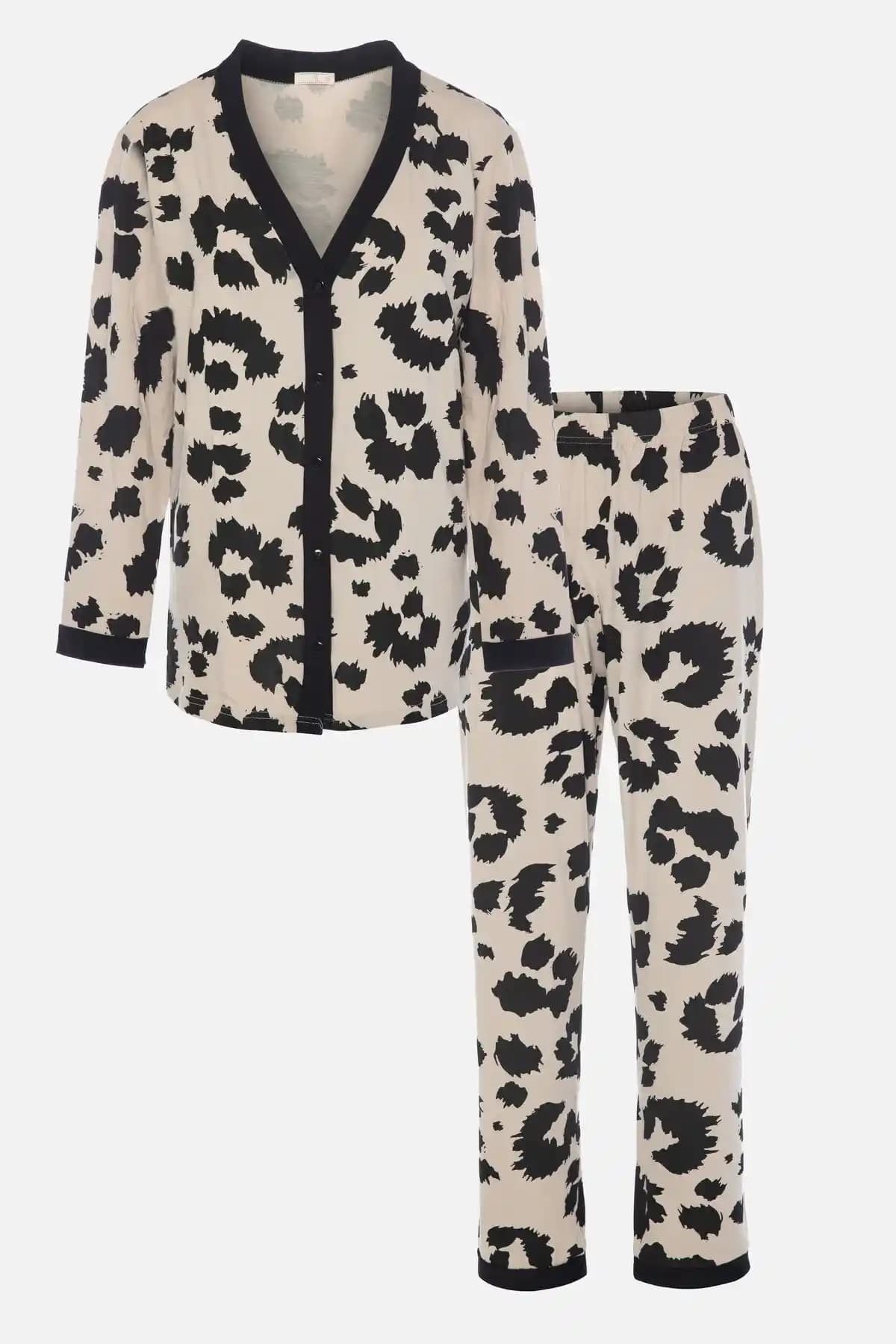 Koza İç Giyim Kadın Leopar Desenli ve Pamuklu Crop T-shirt Pijama Takımı Karşılaştırması