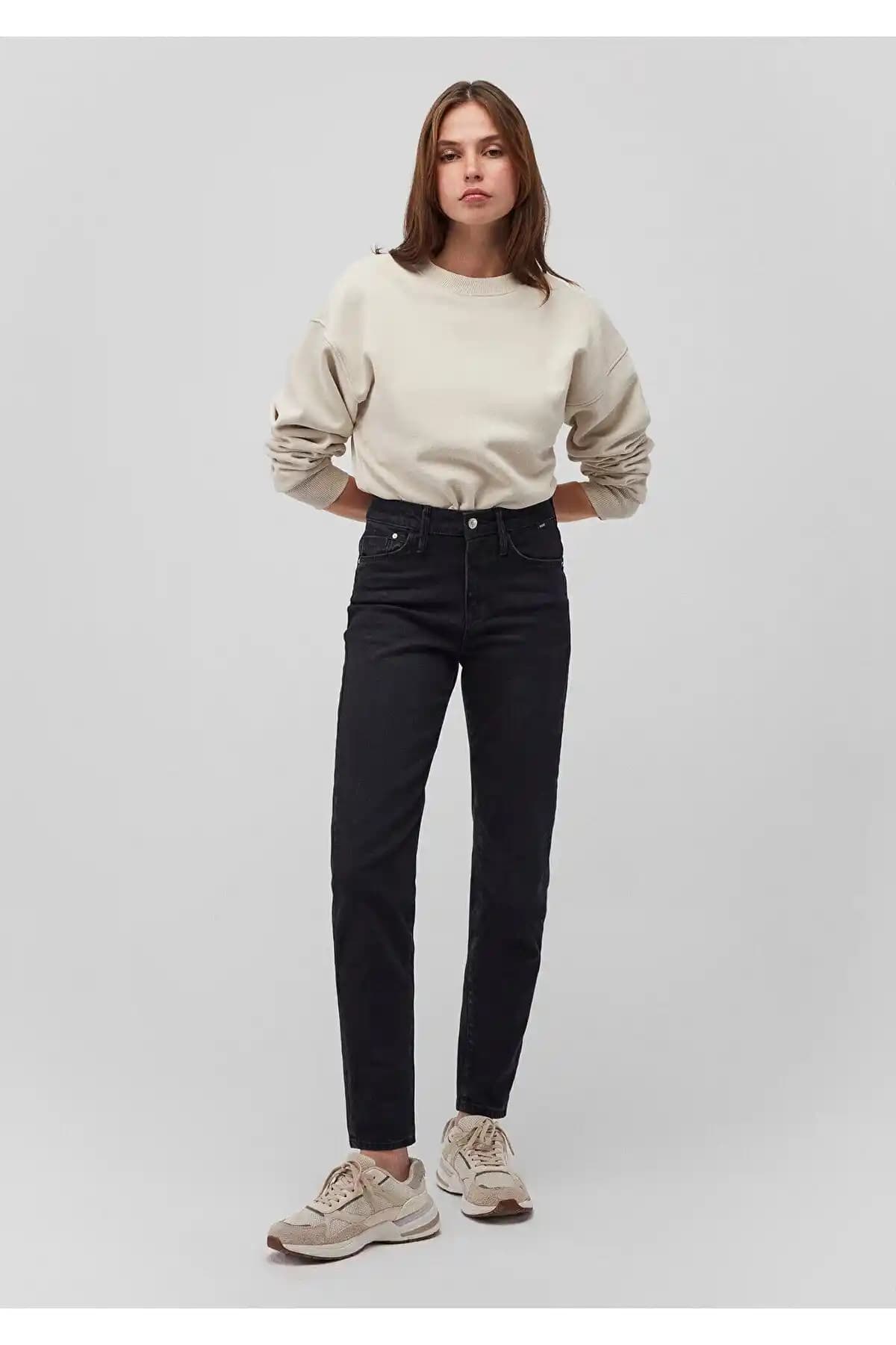 Mavi Cindy 90s Gri Jean Pantolon Yüksek Bel ve Modern Tasarım Özellikleri