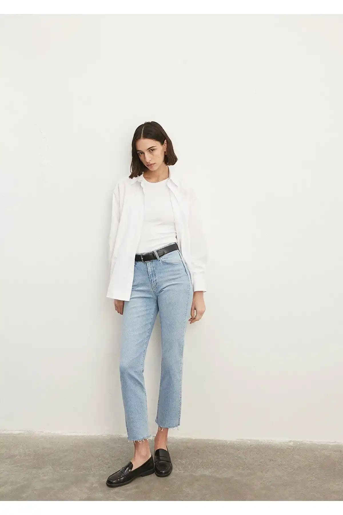 Mavi New York Classic Denim Buz Jean Pantolon Kadınlar İçin Şık ve Rahat Günlük Giyim Seçeneği