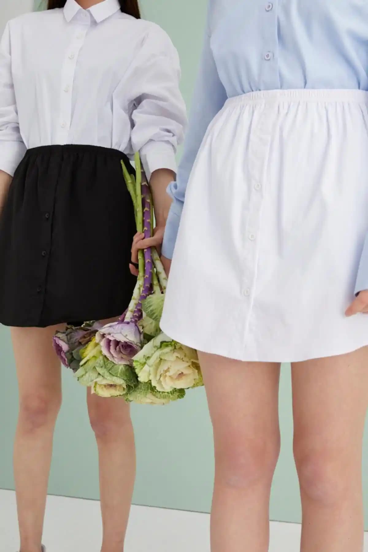 Mirach 2’li Paket Gömlek Görünümlü Düğmeli Etekler: Şıklık ve Konfor Sunan Modern Tasarım