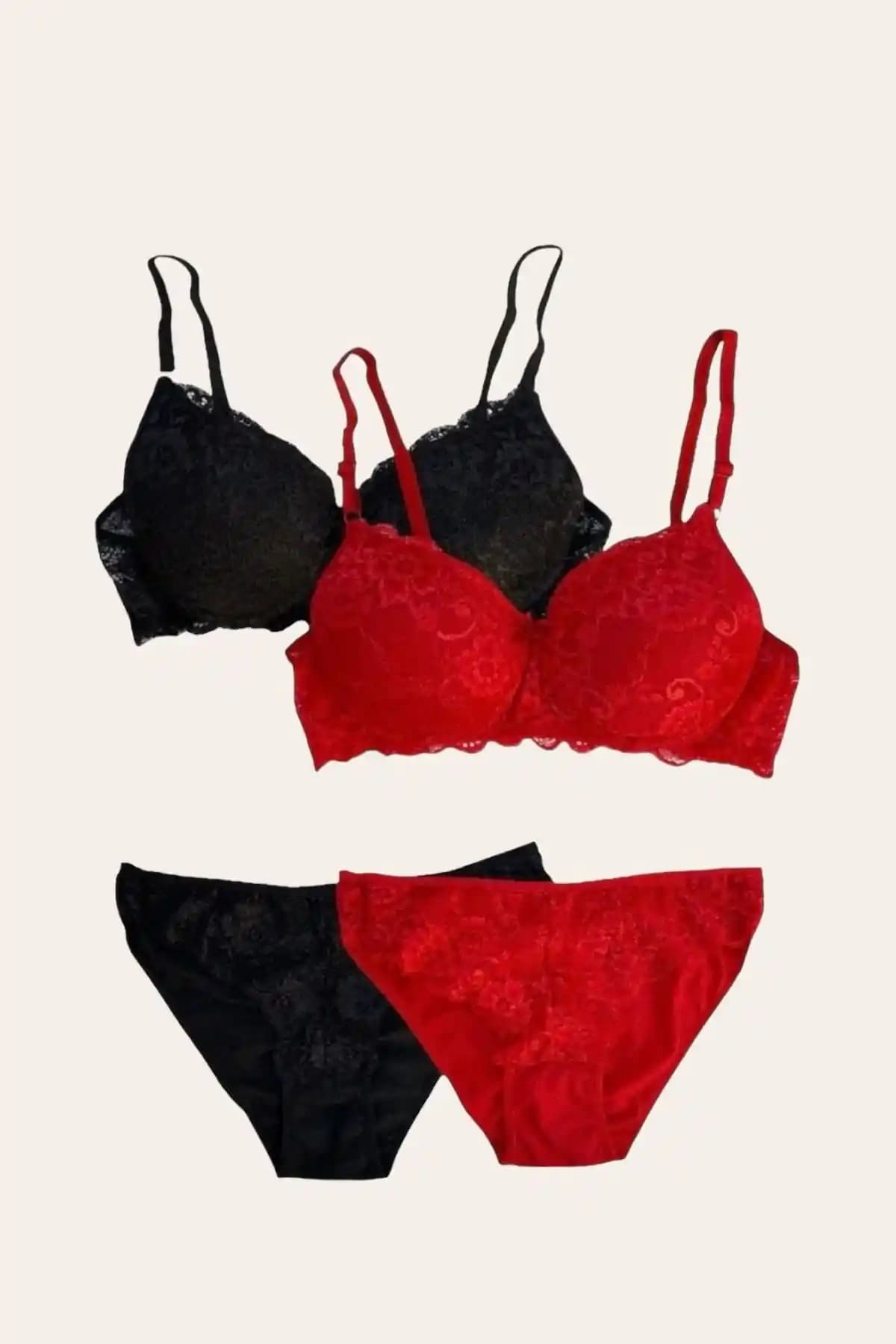 MODALADY Kadın Kırmızı Siyah 2'li Dolgulu Balenli Sütyen Takımı Özellikleri ve Kullanım Rehberi