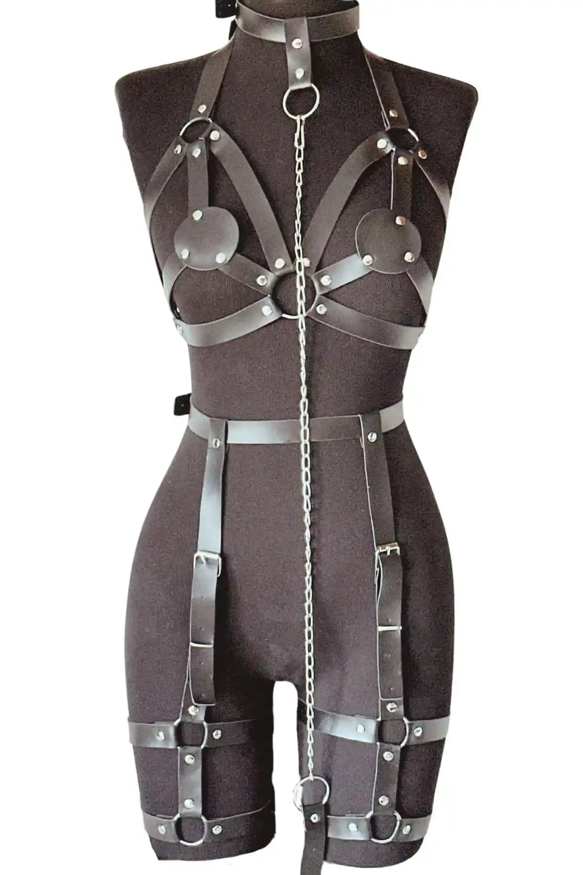 Pamuktenim Siyah Kedi Maskeli Tasmalı Deri Jartiyer Harness Fetiş Seti İnceleme ve Kullanıcı Yorumları