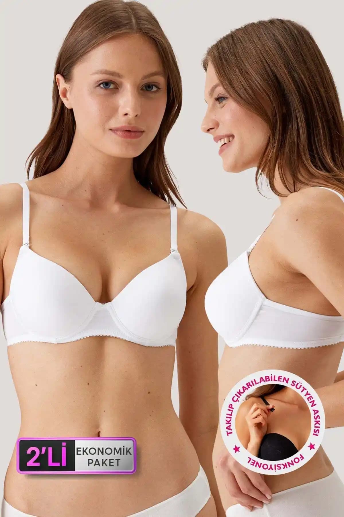 Pierre Cardin Sütyen Setleri Karşılaştırması Beyaz 6804 ve Siyah-beyaz 6015 Milan