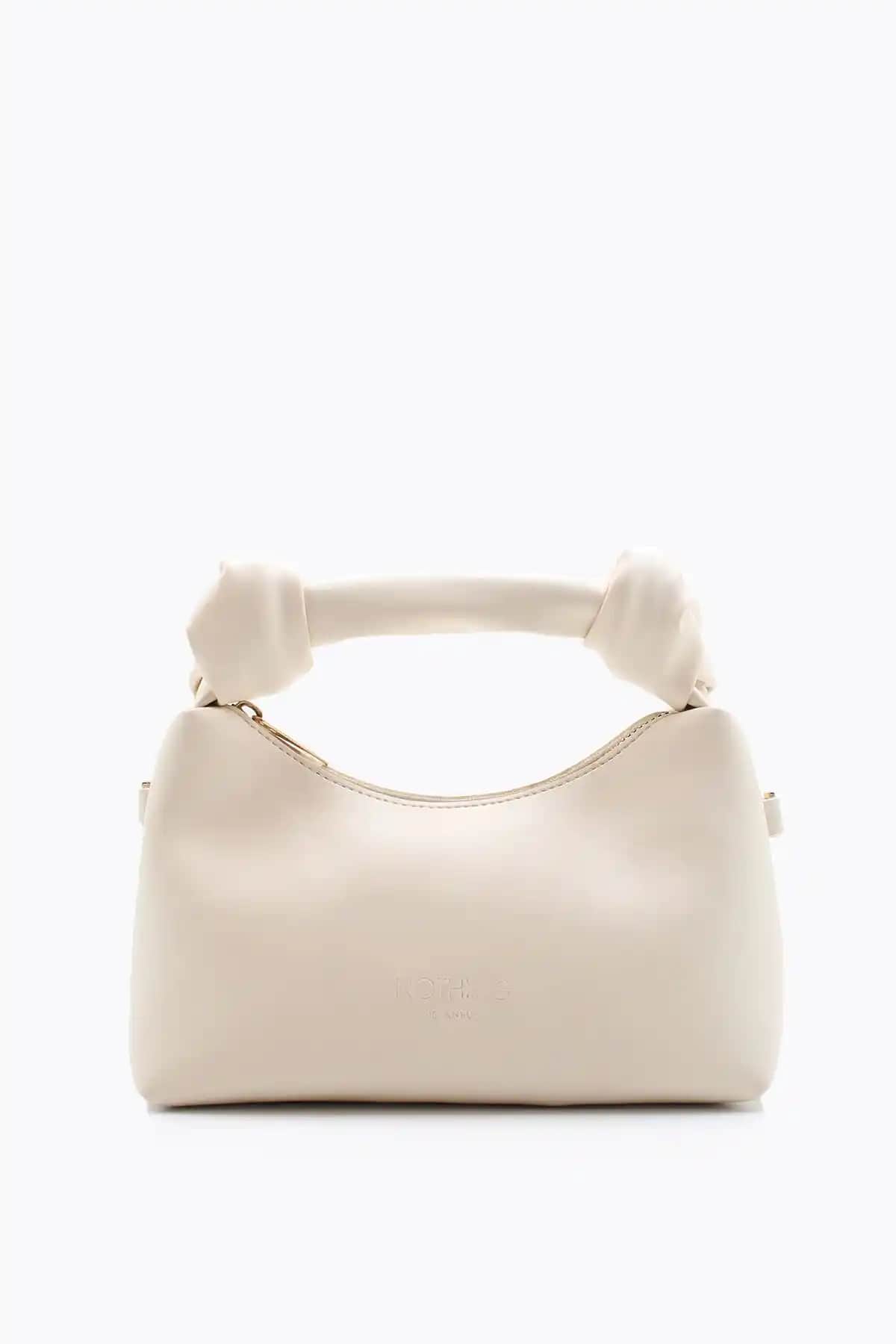 Nothing Kadın Krem Soft Deri Düğüm Detaylı Çanta: Şıklık ve Kullanışlılık