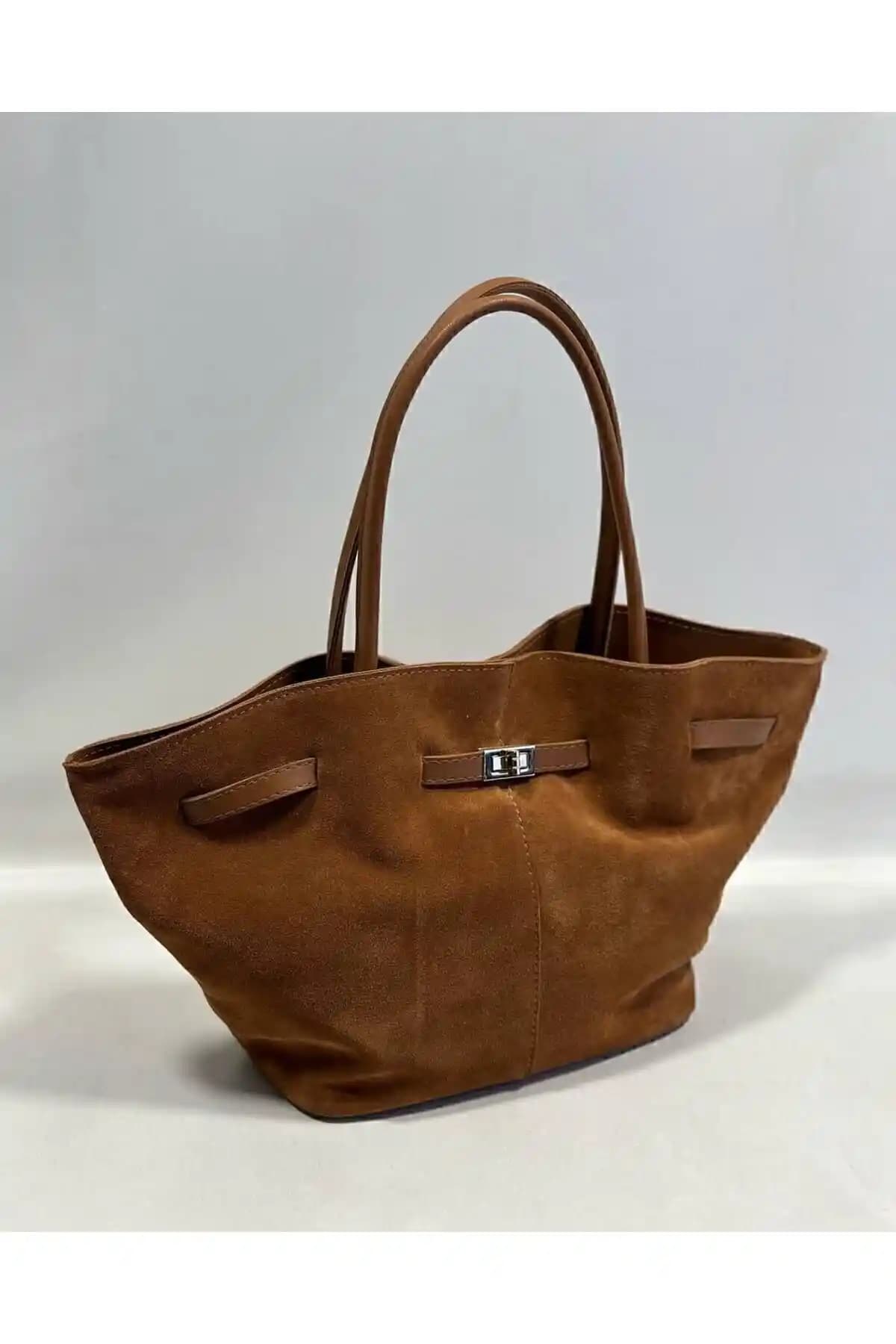 CKNHakiki Deri Süet Kadın Hobo Çantası: Şıklık ve İşlevselliği Bir Arada Sunar