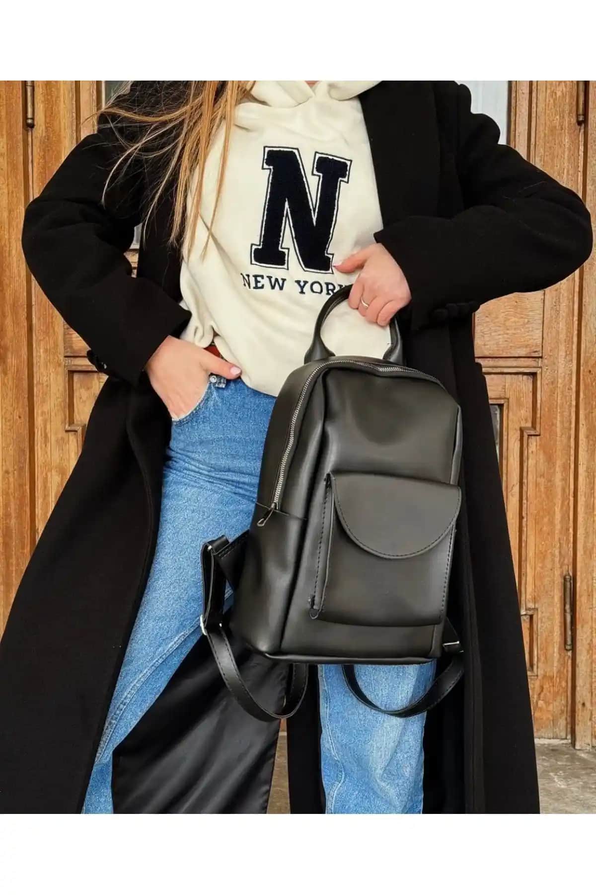 GKN BAG Kadın Kalite Deri Çift Gözlü Orta Boy Sırt Çantası İncelemesi ve Özellikleri