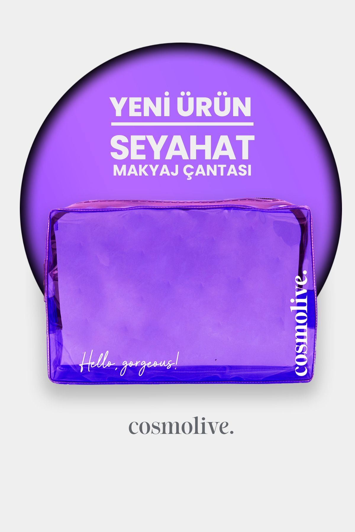 Cosmolive Şeffaf Seyahat Çantası: Cilt Bakımı ve Makyaj İçin Pratik Çözüm